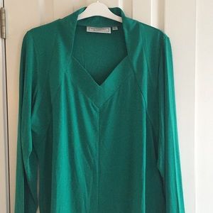 George Simonton Emerald Green Long Sleeve blouse